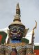 Thailand: Virunhok, (a character from the Ramakien), a yaksha temple guardian, Wat Phra Kaeo (Temple of the Emerald Buddha), Grand Palace, Bangkok